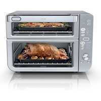 Ninja Horno doble XL DCT601, freidora de aire 12 en 1, SmartFinish | Acero